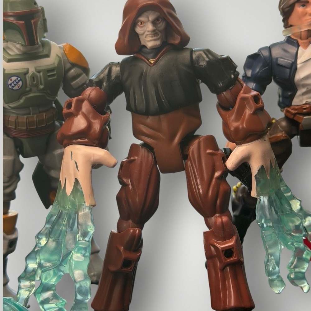 Star Wars Hero Mashers Lot of 8 Figures Darth Vader Yoda Boba Fett Luke Parts - Picture 5 of 15